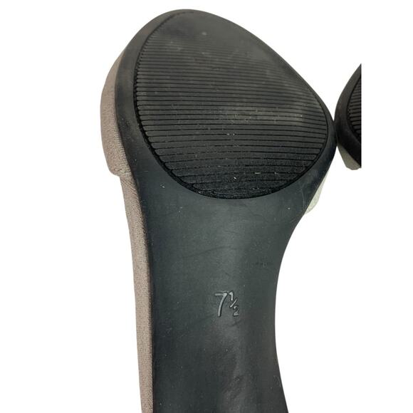 Size 7.5 Kelly & Katie Silver Bejeweled Ankle Strap 3 Inch Heels - Picture 11 of 11